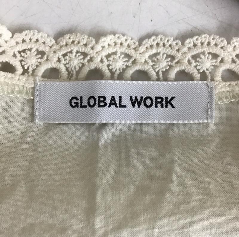 グローバルワーク GLOBAL WORK カーディガン 七分袖 ロングカーディガン 前開き 長袖カーディガン FREE 刺繍 アイボリー / アイボリー /  レディース USED 古着 中古 10149318