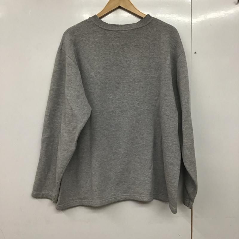 トミーヒルフィガー TOMMY HILFIGER トレーナー 長袖 長袖トレーナー スウェット クルーネック プルオーバー 90s L ロゴ、文字 灰 / グレー /  メンズ USED 古着 中古 10141820