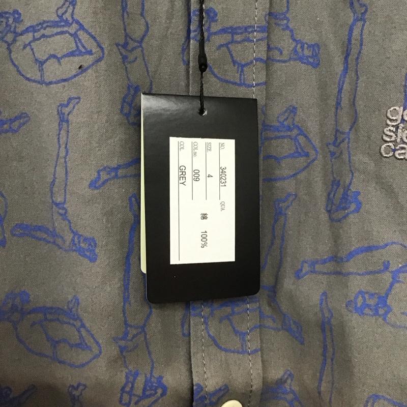 ゴースローキャラバン go slow caravan シャツ、ブラウス 長袖 長袖シャツ プリントシャツ カラーシャツ 4 プリント 灰 / グレー /  メンズ USED 古着 中古 10138166