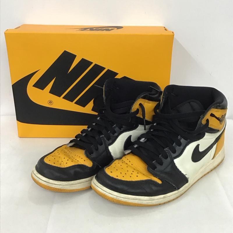 ナイキ NIKE スニーカー スニーカー 555088-711 AIR JORDAN 1 RETRO HIGH OG 27.5cm 箱有 27.5cm ロゴ、文字 黒 / ブラック / X 黄 / イエロー / X 白 / ホワイト /  メンズ USED 古着 中古 10135136
