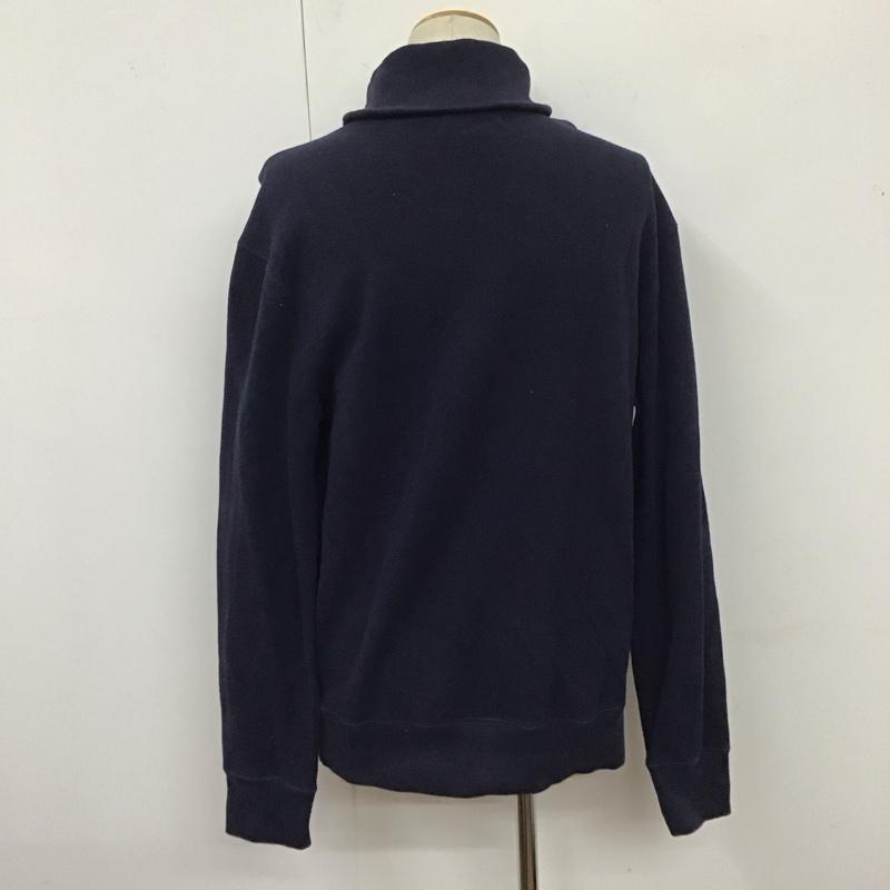 ポロバイラルフローレン Polo by RALPH LAUREN カットソー 長袖 長袖トレーナー スウェット Vネック L ロゴ、文字 紺 / ネイビー /  メンズ USED 古着 中古 10124950