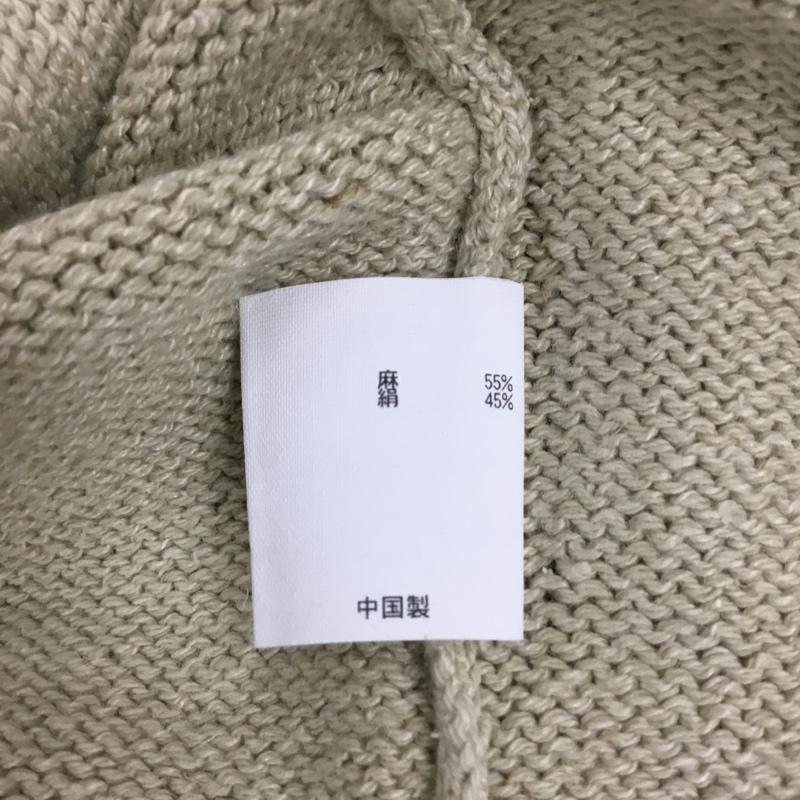 ブルックスブラザーズ BROOKS BROTHERS ニット、セーター 長袖 コットン リネン 綿麻 Vネック M 無地 ベージュ / ベージュ /  メンズ USED 古着 中古 10112881