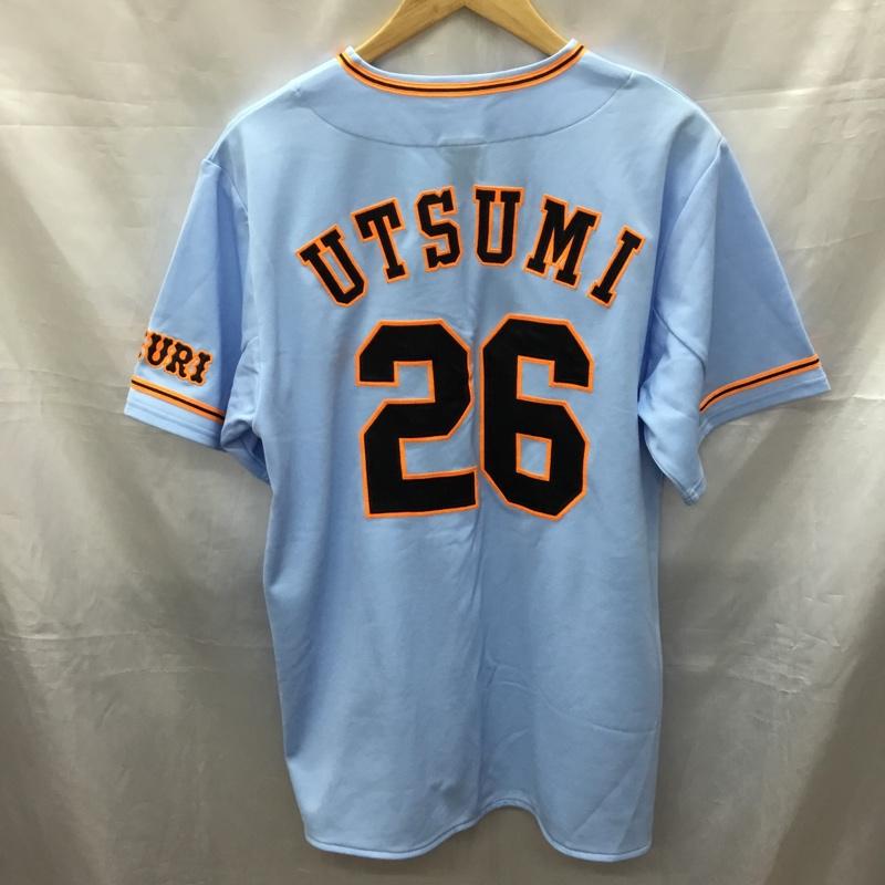 アンダーアーマー UNDER ARMOUR トップス トップス 読売ジャイアンツ レプリカユニホーム UTSUMI 内海 26 L ロゴ、文字 水色 / ライトブルー / X 橙 / オレンジ / X 黒 / ブラック /  メンズ USED 古着 中古 10117817