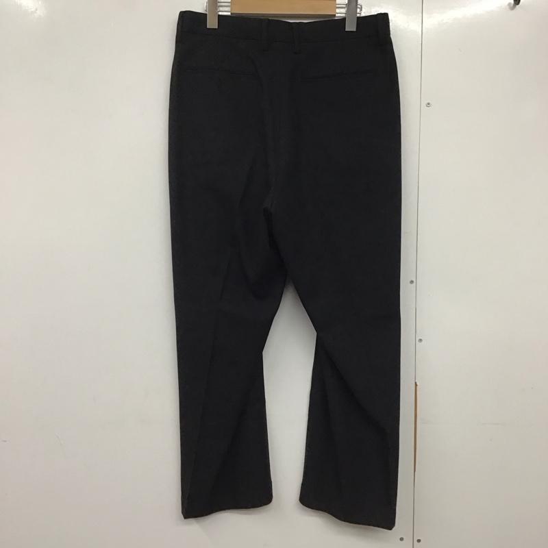 ビームス BEAMS パンツ スラックス スラックスパンツ ワイドパンツ センタータックパンツ ストレッチ M 無地 黒 / ブラック /  メンズ USED 古着 中古 10141518