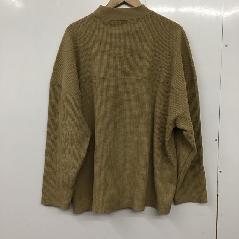 ニコアンド niko and... カットソー 長袖 長袖カットソー 無地カットソー クルーネック ワッフル 3 無地 ベージュ / ベージュ /  メンズ USED 古着 中古 10140305