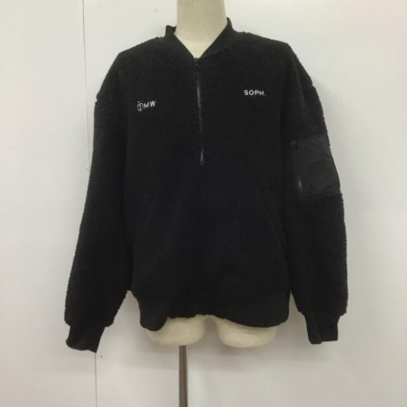 ジーユー GU ジャケット、上着 ジャンパー、ブルゾン 341-341258 SOPH 1MW ボア L ロゴ、文字 黒 / ブラック /  メンズ USED 古着 中古 10106929