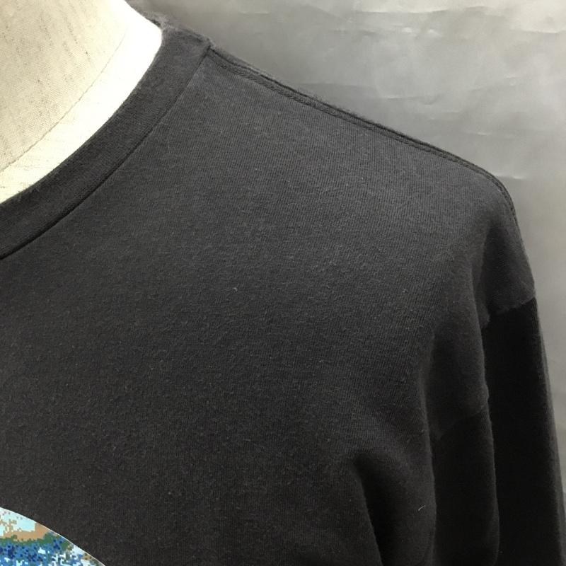 ザノースフェイス THE NORTH FACE カットソー 長袖 NT34015X EARTHLOGOLSTEE アースロゴロングスリーブTシャツ 長袖カットソー プリントTシャツ XL ロゴ、文字 黒 / ブラック /  メンズ USED 古着 中古 10116689