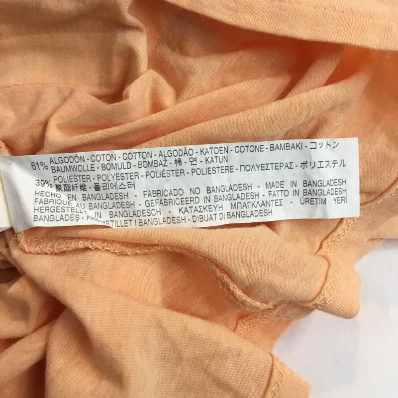 ベルシュカ Bershka Tシャツ 半袖 Vネック プリントTシャツ S 無地 X プリント 橙 / オレンジ /  メンズ USED 古着 中古 10046458