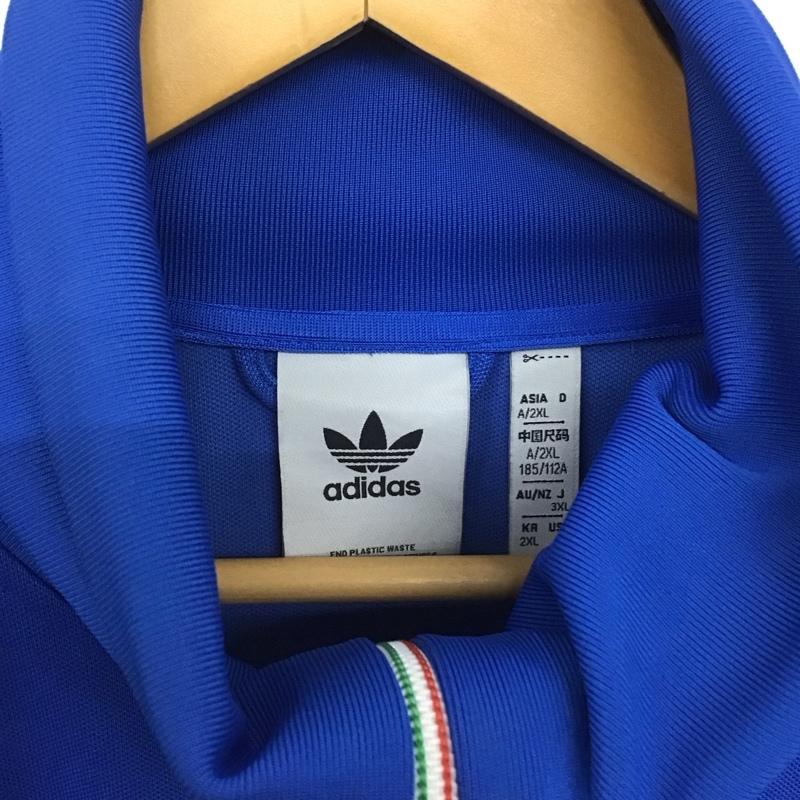 アディダス adidas ジャケット、上着 ジャンパー、ブルゾン hk7411 ネイションズトラックトップ ジャージ ロゴ、文字 青 / ブルー /  メンズ USED 古着 中古 10148975