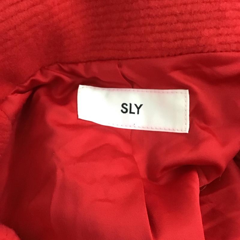 スライ SLY コート コート一般 030BS430-5740 ステンカラーコート タグ付き 1 無地 赤 / レッド /  レディース USED 古着 中古 10107514