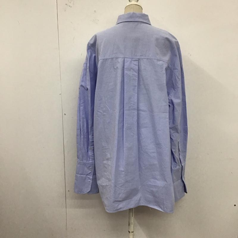ザラ ZARA シャツ、ブラウス 長袖 L 無地 青 / ブルー /  レディース USED 古着 中古 10122104