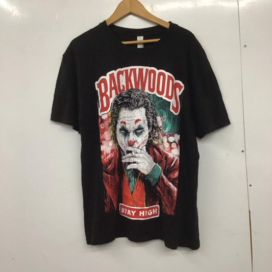 古着 USED Tシャツ 半袖 半袖カットソー プリントTシャツ クルーネックカットソー 古着 L プリント 黒 / ブラック /  メンズ USED 古着 中古 10138893