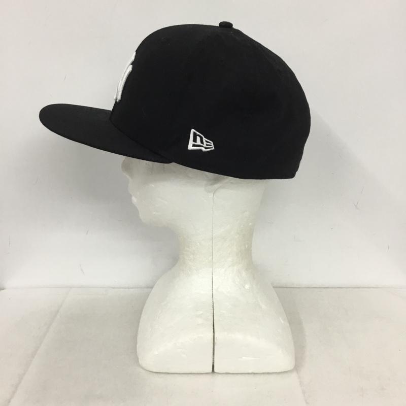 ニューエラ NEW ERA 帽子 キャップ NY ニューヨークヤンキース 59FIFTY 58.7cm ロゴ、文字 黒 / ブラック /  メンズ USED 古着 中古 10138134