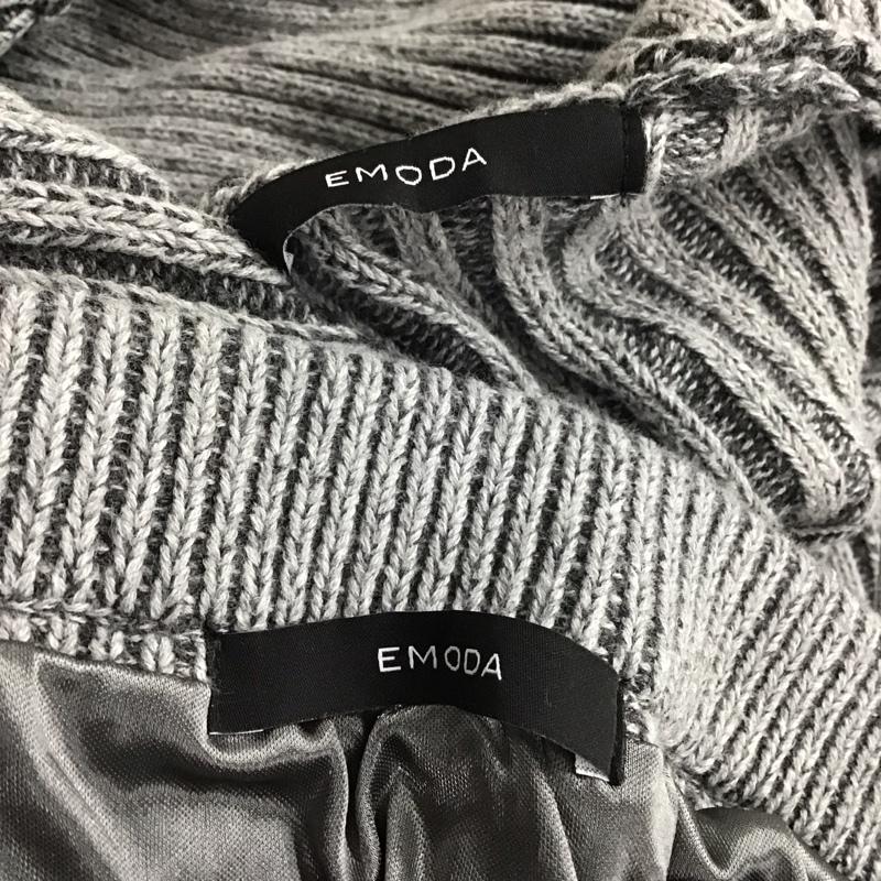 エモダ EMODA セットアップ セットアップ 042420330601-01 2点セット プレーティングリブセットアップ FREE 無地 灰 / グレー /  レディース USED 古着 中古 10149072