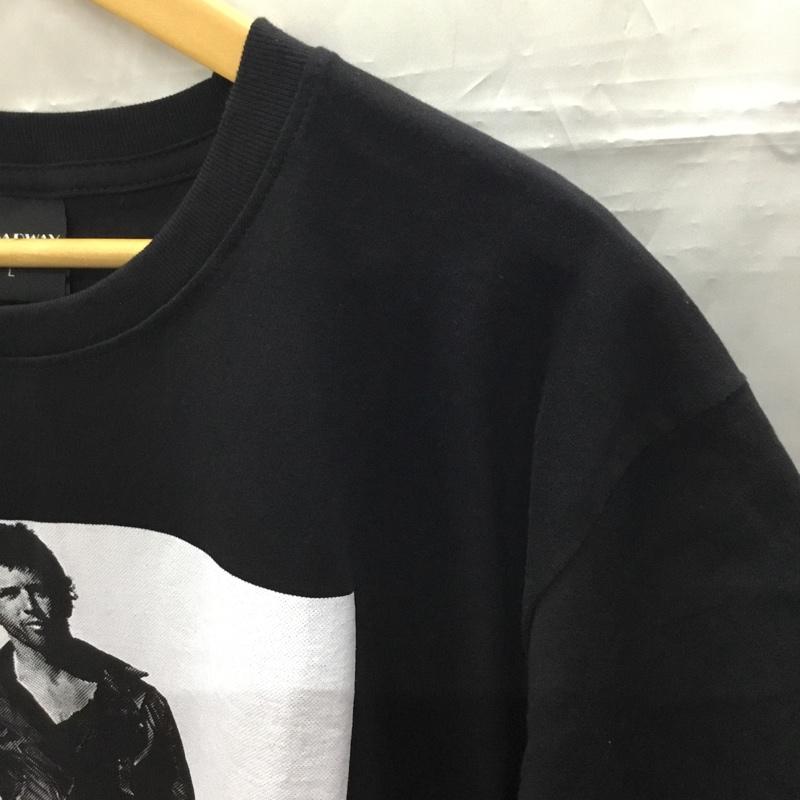 古着 USED Tシャツ 半袖 半袖カットソー プリントTシャツ クルーネックカットソー L プリント 黒 / ブラック /  メンズ USED 古着 中古 10108360