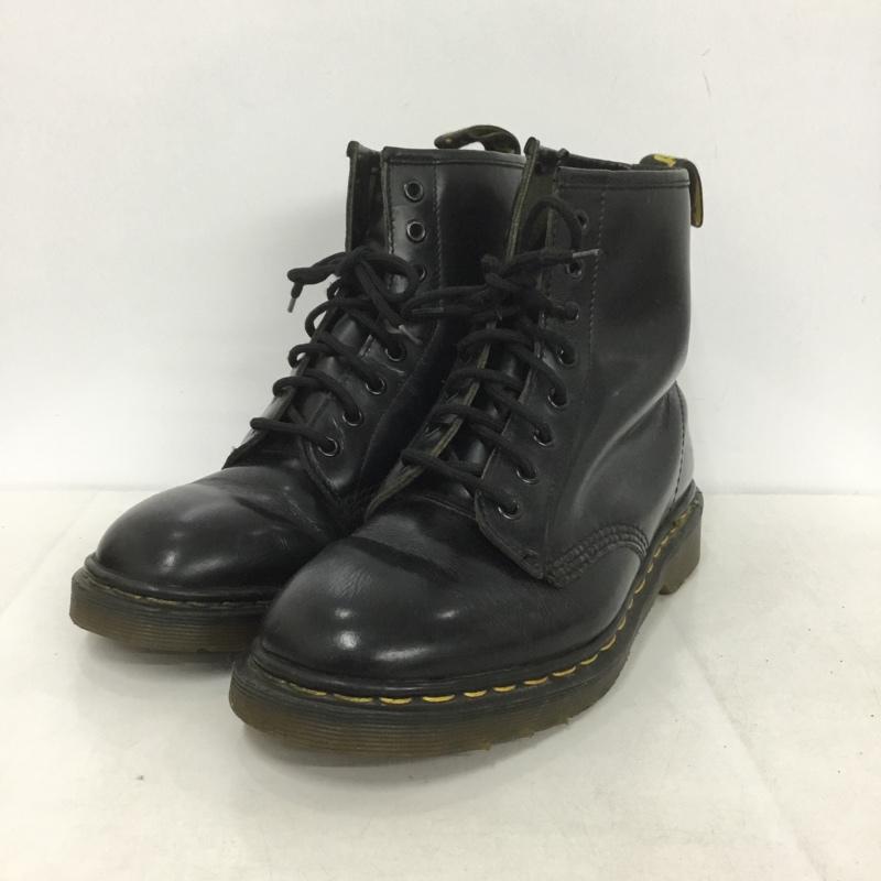 ドクターマーチン Dr.Martens ブーツ ショートブーツ 1460 8 ホールブーツ 7.5 イングランド製 無地 黒 / ブラック /  メンズ USED 古着 中古 10141577