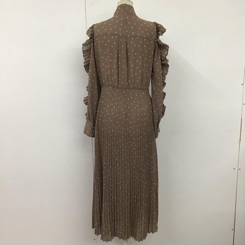 スナイデル SNIDEL ワンピース ロングスカート SWFO214064 シフォンボウタイドットワンピース 0 ドット ベージュ / ベージュ / X 白 / ホワイト /  レディース USED 古着 中古 10120053
