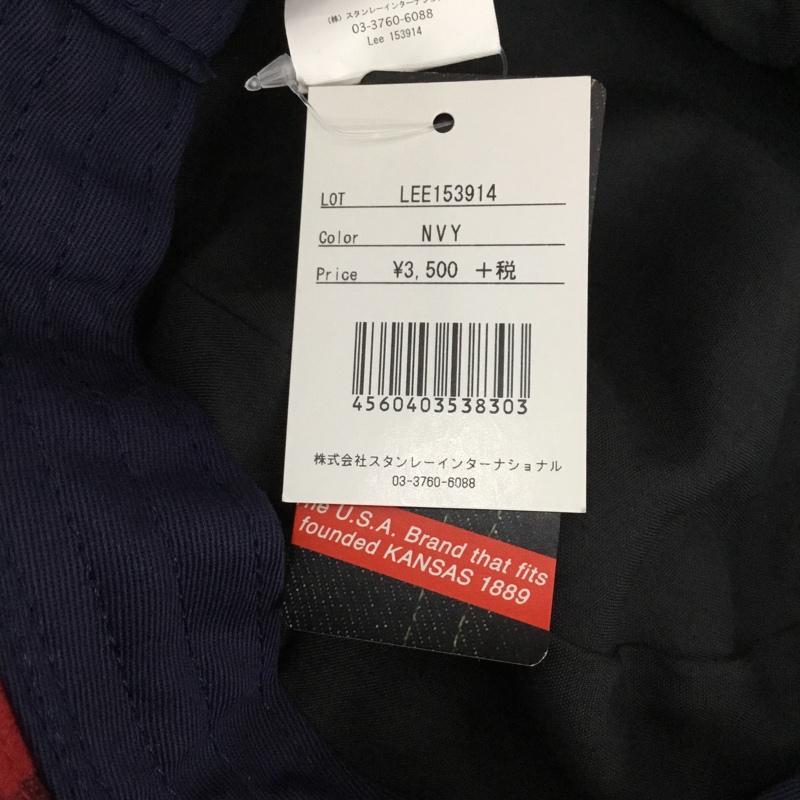リー Lee 帽子 ハット LEE153914 バケットハット デニム タグ付き FREE ロゴ、文字 紺 / ネイビー /  メンズ USED 古着 中古 10131598