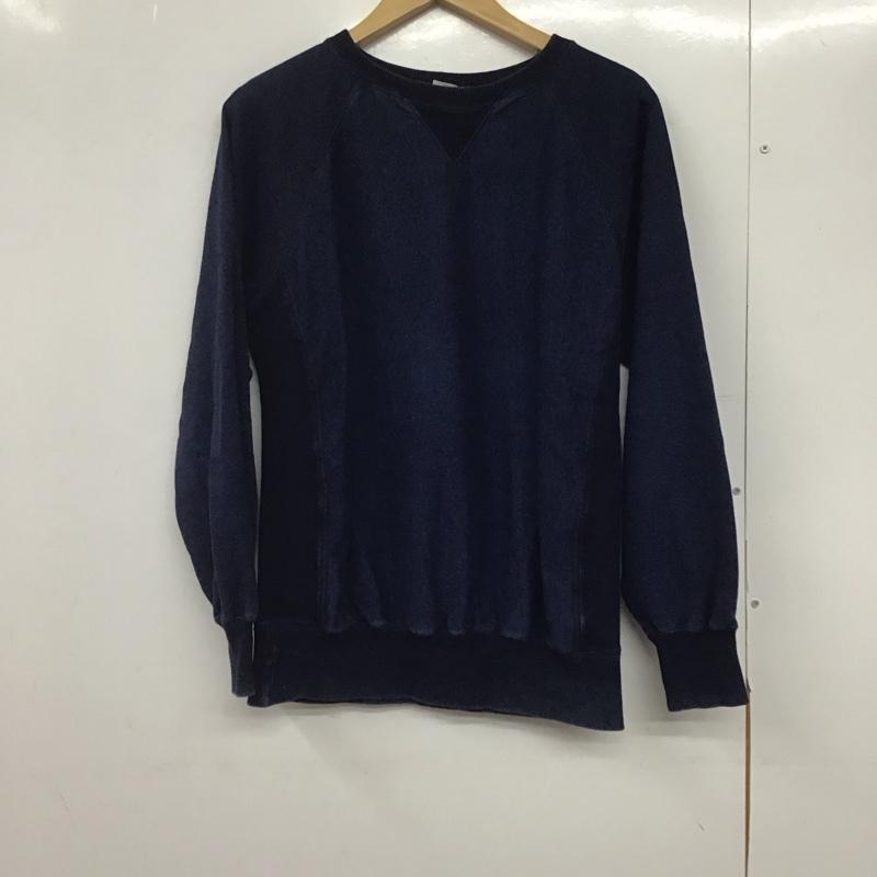 ドゥニーム Denime トレーナー 長袖 DM14AW-1308-238 スウェット ラグランスリーブ XL 無地 紺 / ネイビー /  メンズ USED 古着 中古 10145227