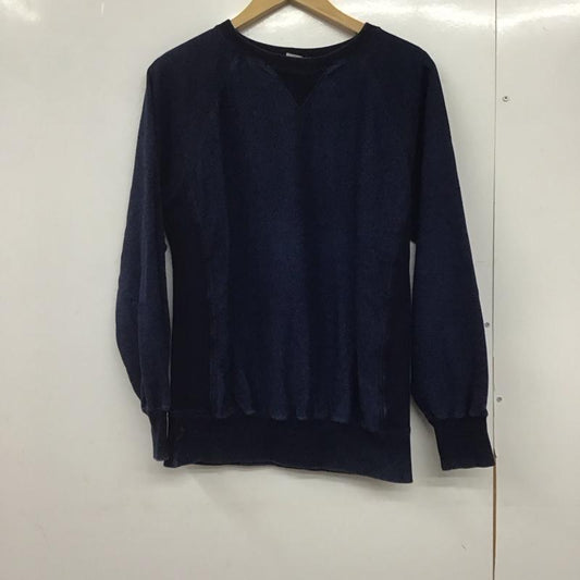 ドゥニーム Denime トレーナー 長袖 DM14AW-1308-238 スウェット ラグランスリーブ XL 無地 紺 / ネイビー /  メンズ USED 古着 中古 10145227