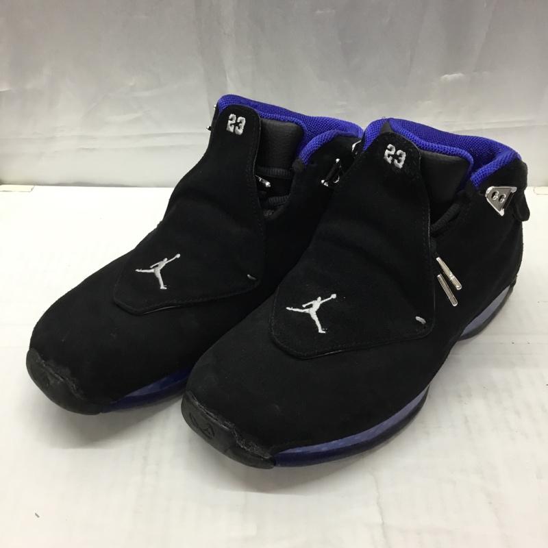 ナイキ NIKE スニーカー スニーカー AA2494-007 AIR JORDAN 18 RETRO 27cm 27.0cm ワンポイント 黒 / ブラック / X 青 / ブルー /  メンズ USED 古着 中古 10110491