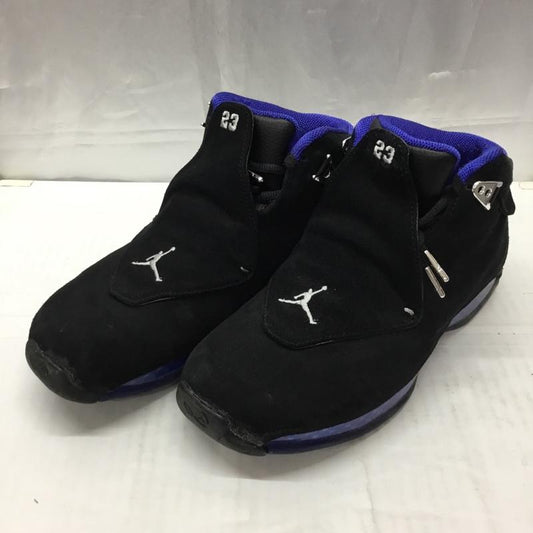 ナイキ NIKE スニーカー スニーカー AA2494-007 AIR JORDAN 18 RETRO 27cm 27.0cm ワンポイント 黒 / ブラック / X 青 / ブルー /  メンズ USED 古着 中古 10110491