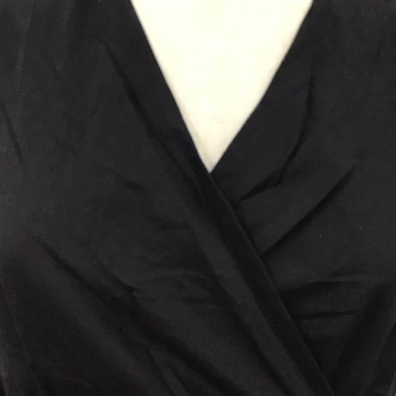 古着 USED ワンピース ロングスカート 166-3240651 カシュクール風 ティアード 半袖 S 無地 黒 / ブラック /  レディース USED 古着 中古 10115486
