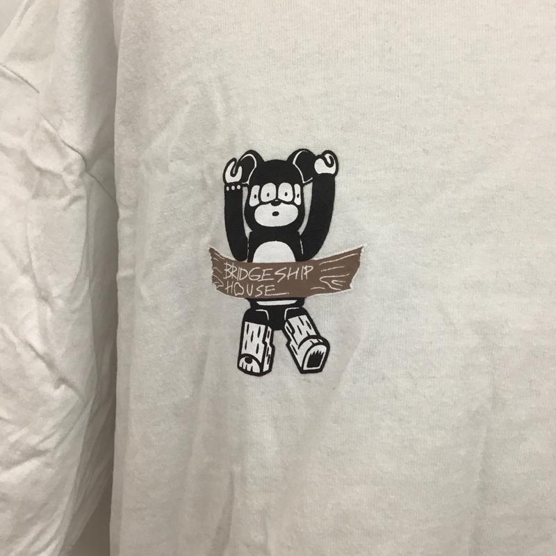 ジュンレッド JUNRed Tシャツ 半袖 半袖カットソー プリントTシャツ クルーネックカットソー L ロゴ、文字 白 / ホワイト /  メンズ USED 古着 中古 10127352