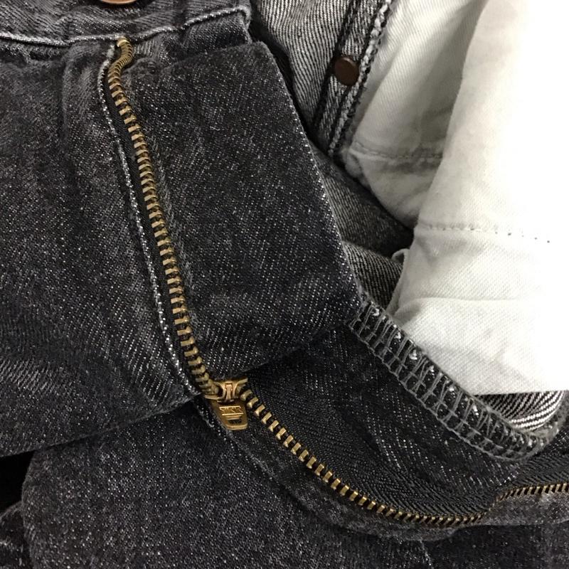 ビッグジョン Big John パンツ デニム、ジーンズ デニムパンツ ストレートパンツ ワイドパンツ カジュアルパンツ 27インチ 無地 黒 / ブラック /  レディース USED 古着 中古 10115189