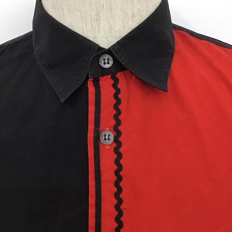 コムデギャルソンシャツ COMME des GARCONS SHIRT シャツ、ブラウス 長袖 M 無地 黒 / ブラック / X 赤 / レッド /  メンズ USED 古着 中古 10106251