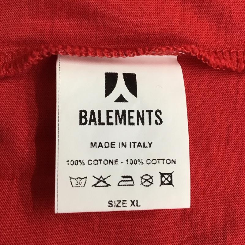 バレモン Balements Tシャツ 半袖 半袖カットソー プリントTシャツ クルーネックカットソー Balenciaga Vetements XL ロゴ、文字 赤 / レッド /  メンズ USED 古着 中古 10115293