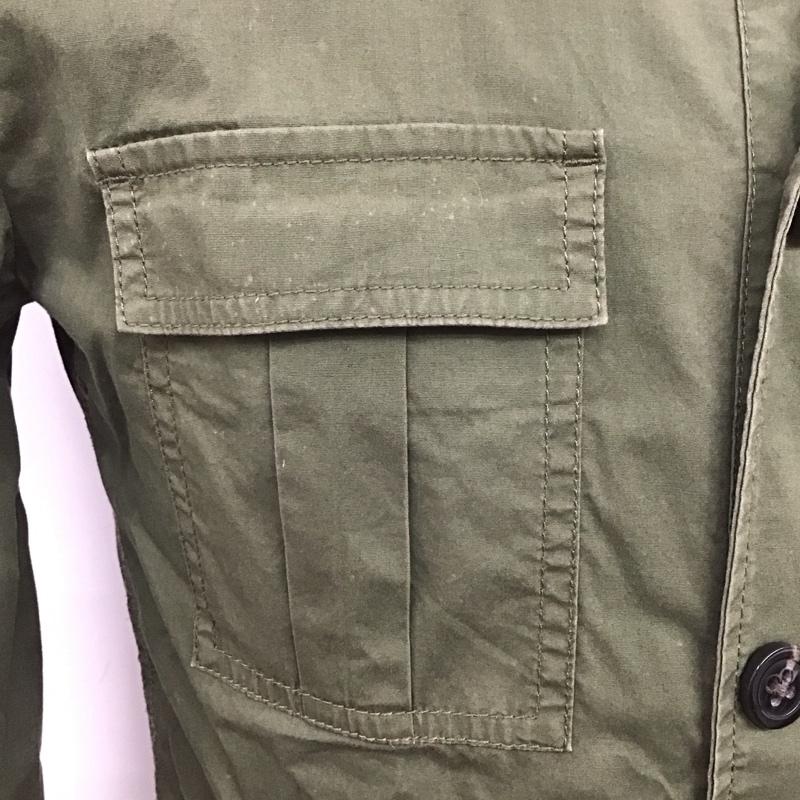 ジュンハシモト junhashimoto ジャケット、上着 ジャケット、ブレザー nus62sh0556gk ミリタリーシャツ ジャケット カラージャケット M 無地 カーキ / カーキ /  メンズ USED 古着 中古 10107998
