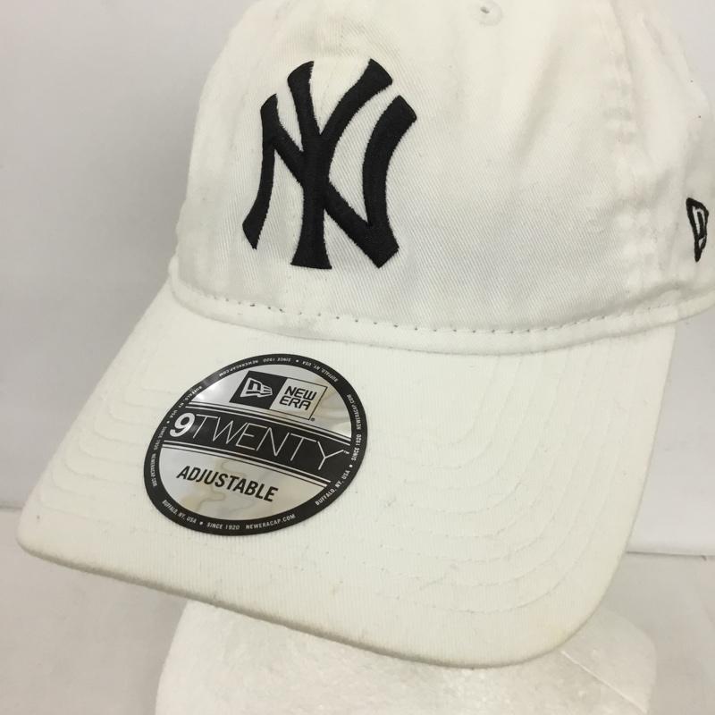 ニューエラ NEW ERA 帽子 キャップ NY ニューヨーク ヤンキース 9TWENTY ロゴ、文字 白 / ホワイト /  メンズ USED 古着 中古 10150007