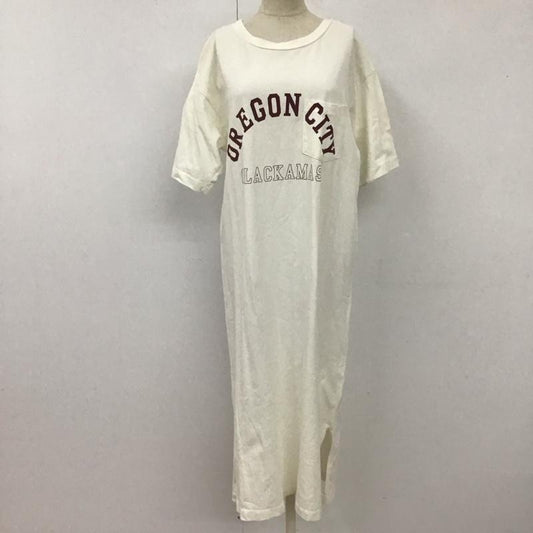 ニコアンド niko and... ワンピース ロングスカート ST92CD11KO Tシャツワンピース 半袖 3 ロゴ、文字 白 / ホワイト /  レディース USED 古着 中古 10114754