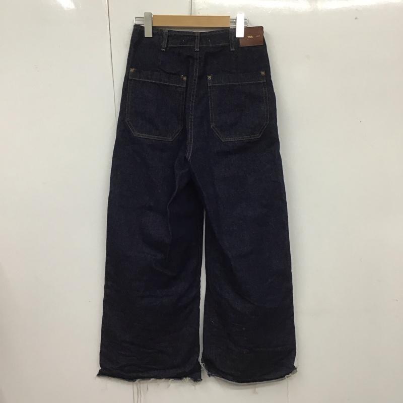ザラ ZARA パンツ デニム、ジーンズ デニムパンツ ストレートパンツ ワイドパンツ カジュアルパンツ 36 無地 インディゴ / インディゴ /  レディース USED 古着 中古 10113271