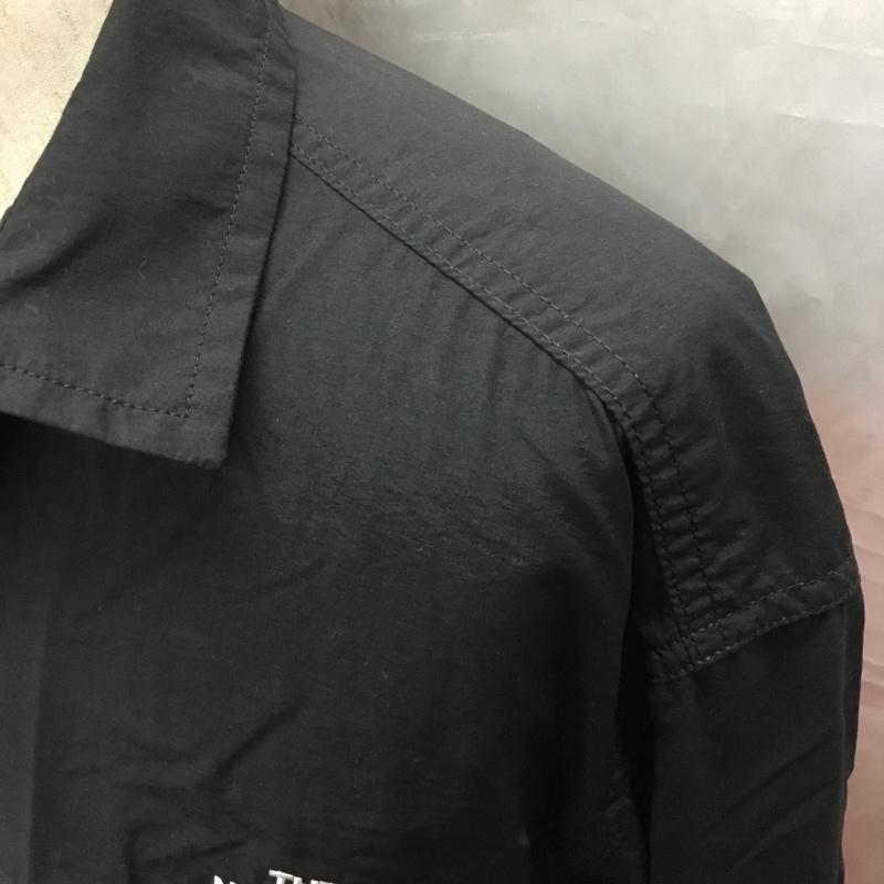 ザノースフェイス THE NORTH FACE ジャケット、上着 ジャケット、ブレザー nr11961 ロングスリーブヌプシシャツ カラーシャツ 前ボタン L ロゴ、文字 黒 / ブラック / X 橙 / オレンジ /  メンズ USED 古着 中古 10121606