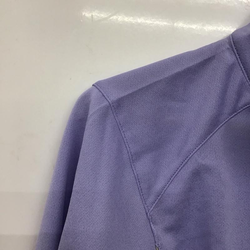 モンベル mont-bell カットソー 長袖 1104941 ウイックロンZEOロングスリーブジップシャツ M ロゴ、文字 紫 / パープル / X 灰 / グレー /  レディース USED 古着 中古 10149375