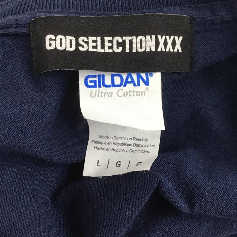 ゴッドセレクショントリプルエックス GOD SELECTION XXX カットソー 半袖 半袖カットソー プリントTシャツ クルーネックカットソー L 無地 紺 / ネイビー /  メンズ USED 古着 中古 10126524