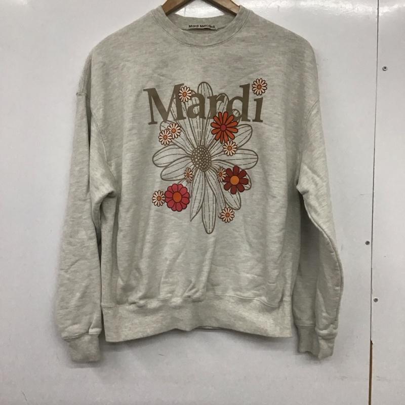 マルディメクルディ MARDI MERCREDI トレーナー 長袖 MM-01-CT100-0X クルーネック スウェット ロゴ、文字 灰 / グレー /  レディース USED 古着 中古 10138948