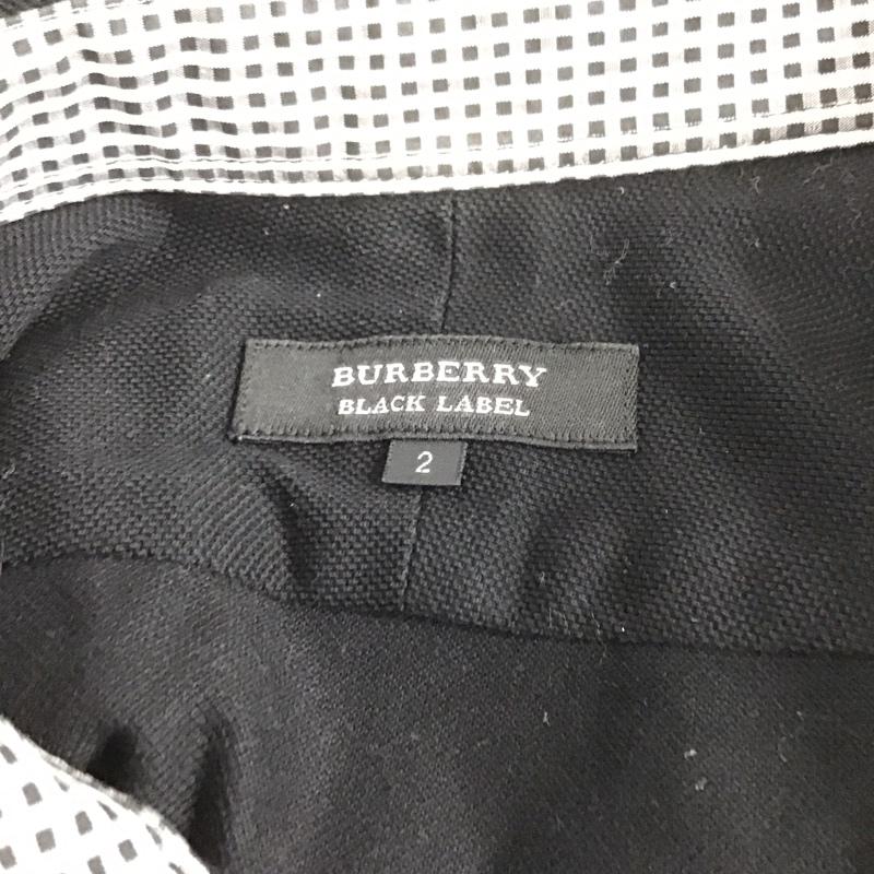 バーバリーブラックレーベル BURBERRY BLACK LABEL シャツ、ブラウス 七分袖 2 無地 黒 / ブラック /  メンズ USED 古着 中古 10126546