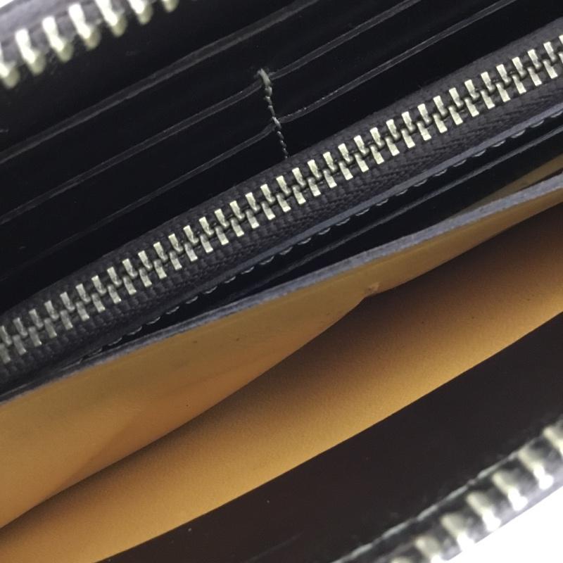ガンゾ GANZO 財布 長財布 0057243-56 ラウンドファスナー レザー 箱有 ブライドルレザー 無地 ダークブラウン / ダークブラウン /  メンズ USED 古着 中古 10149459