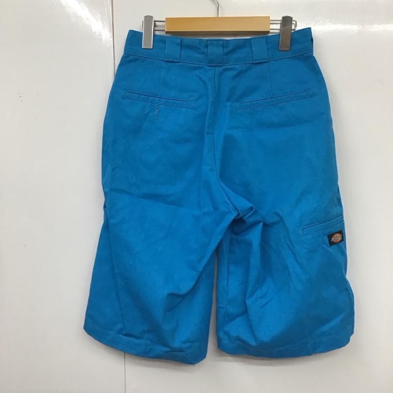 ディッキーズ Dickies パンツ ワークパンツ、ペインターパンツ W814171 ハーフパンツ 28 ロゴ、文字 青 / ブルー /  メンズ USED 古着 中古 10119161