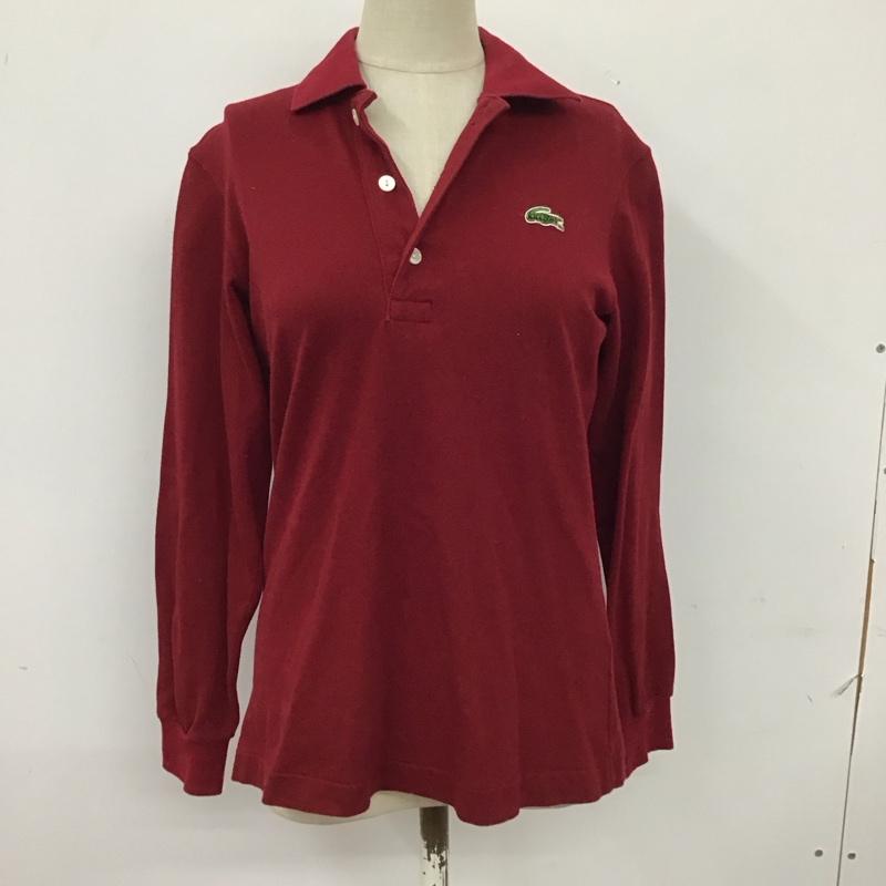 ラコステ LACOSTE ポロシャツ 長袖 ワニ ワンポイント えんじ / ワインレッド /  レディース USED 古着 中古 10116163