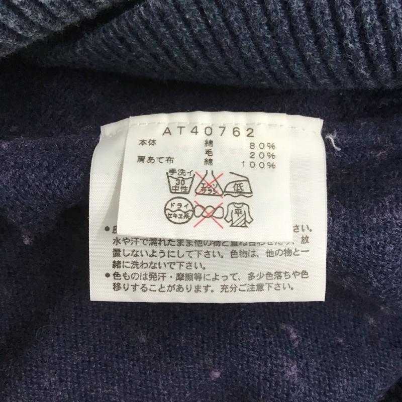 ザノースフェイス THE NORTH FACE ニット、セーター 長袖 at40762 長袖ニット セーター XL ロゴ、文字 紺 / ネイビー /  メンズ USED 古着 中古 10146973