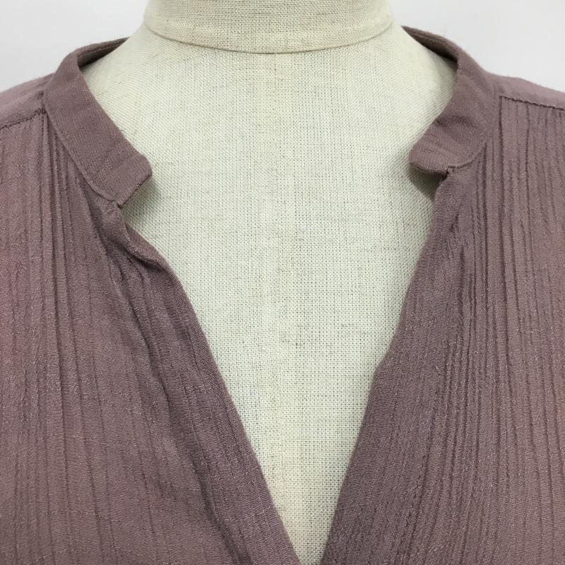 フィフス fifth ワンピース ロングスカート 長袖シャツワンピース ノーカラーシャツワンピース ロングワンピース M 無地 紫 / パープル /  レディース USED 古着 中古 10113314