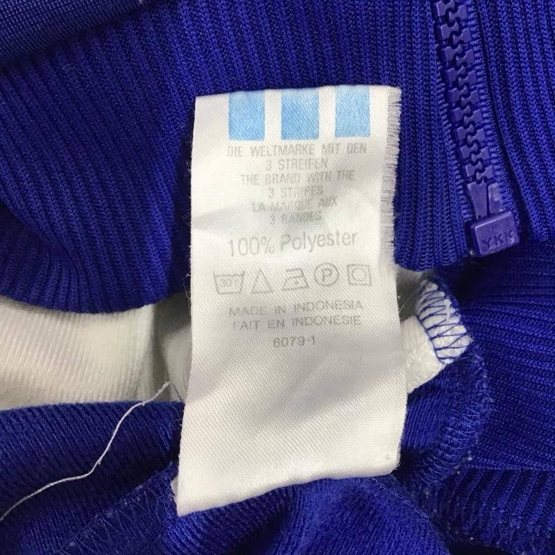 アディダス adidas ジャケット、上着 ジャケット、ブレザー ジップアップジャケット ジャンパー ジャージ 古着 S ロゴ、文字 白 / ホワイト / X 青 / ブルー /  メンズ USED 古着 中古 10120506