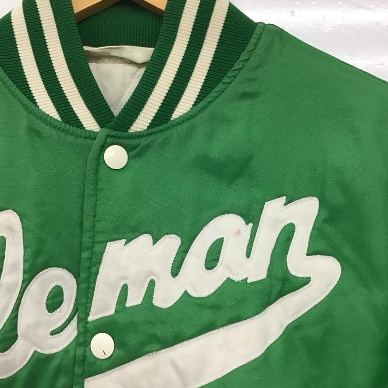 古着 USED ジャケット、上着 ジャンパー、ブルゾン スタジャン M ロゴ、文字 緑 / グリーン /  メンズ USED 古着 中古 10137984