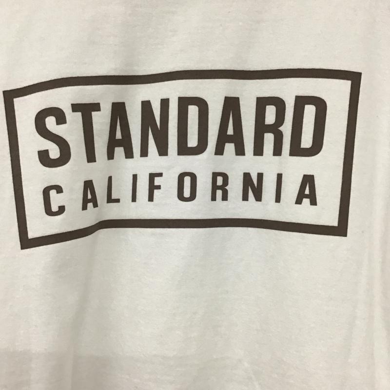 スタンダード カリフォルニア STANDARD CALIFORNIA Tシャツ 長袖 L ロゴ、文字 X プリント 白 / ホワイト /  メンズ USED 古着 中古 10134814
