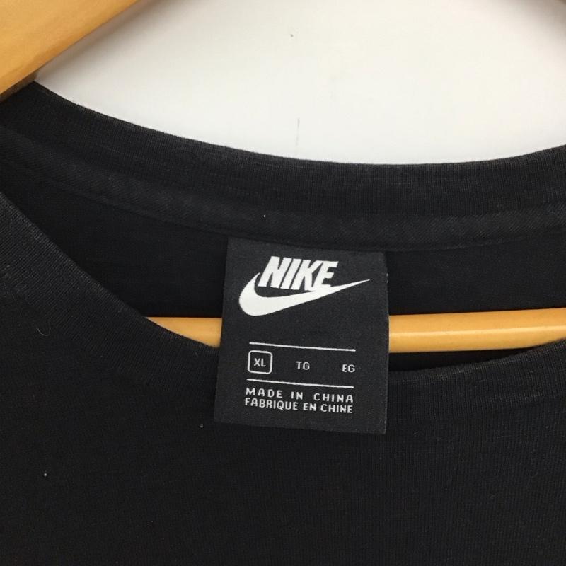 ナイキ NIKE カットソー 長袖 da0630-10 ワールドツアーロングスリーブトップ プリントTシャツ XL ロゴ、文字 黒 / ブラック /  メンズ USED 古着 中古 10146578