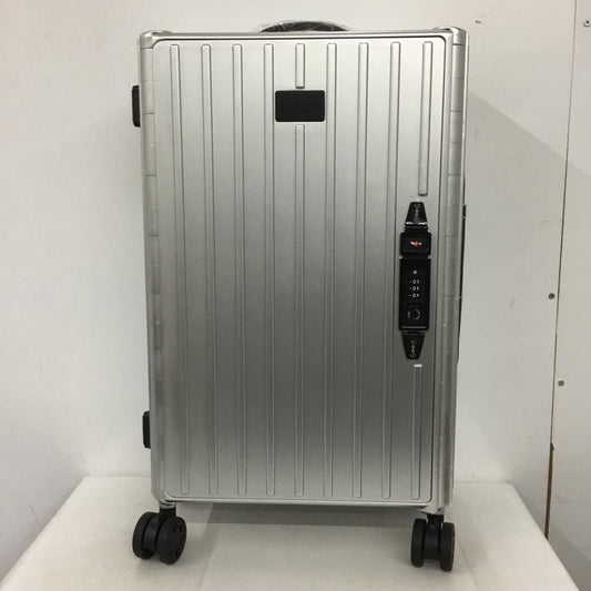 アンドフラット &.FLAT スーツケース、トランク スーツケース、トランク FL14-4-00001 折りたたみ ハードキャリーバッグ キャリーケース 箱有 ロゴ、文字 銀 / シルバー /  メンズ USED 古着 中古 10137513